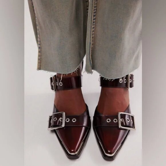 Free People x Jeffrey Campbell Hendrix Heels in Merlot NWOB Size 6 - Picture 4 of 15